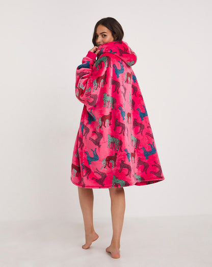  Pretty Secrets Oversized Warm Fleece Lined Blanket Hoodie| Pink