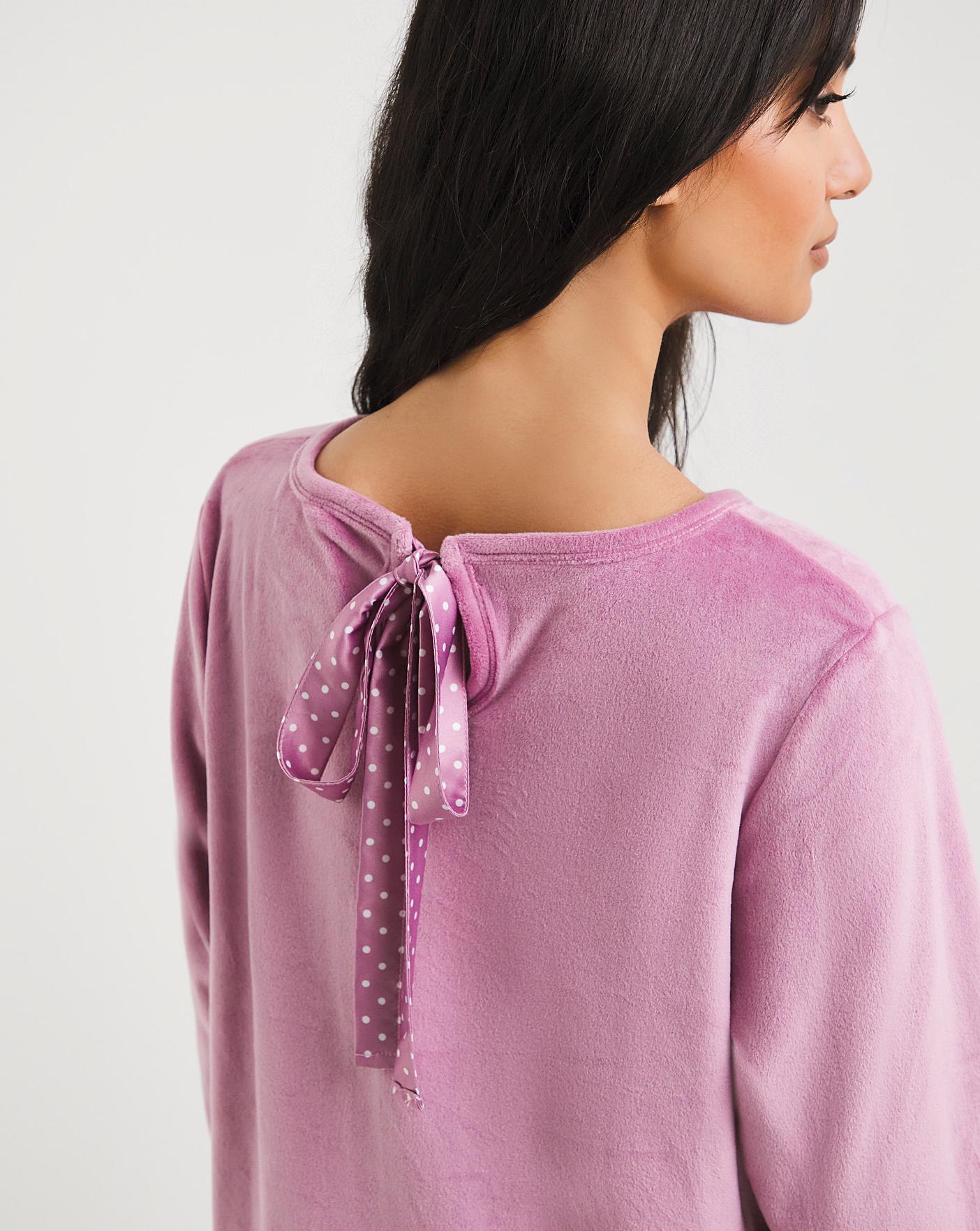  Pretty Secrets Velour Peplum Top & Legging Lounge Set| Pink