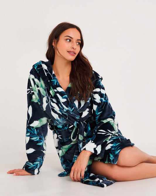  Pretty Secrets Floral Fleece Dressing Gown| Floral Print