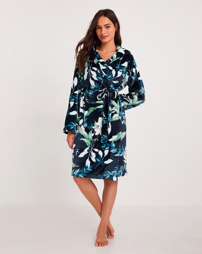  Pretty Secrets Floral Fleece Dressing Gown| Floral Print