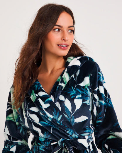  Pretty Secrets Floral Fleece Dressing Gown| Floral Print