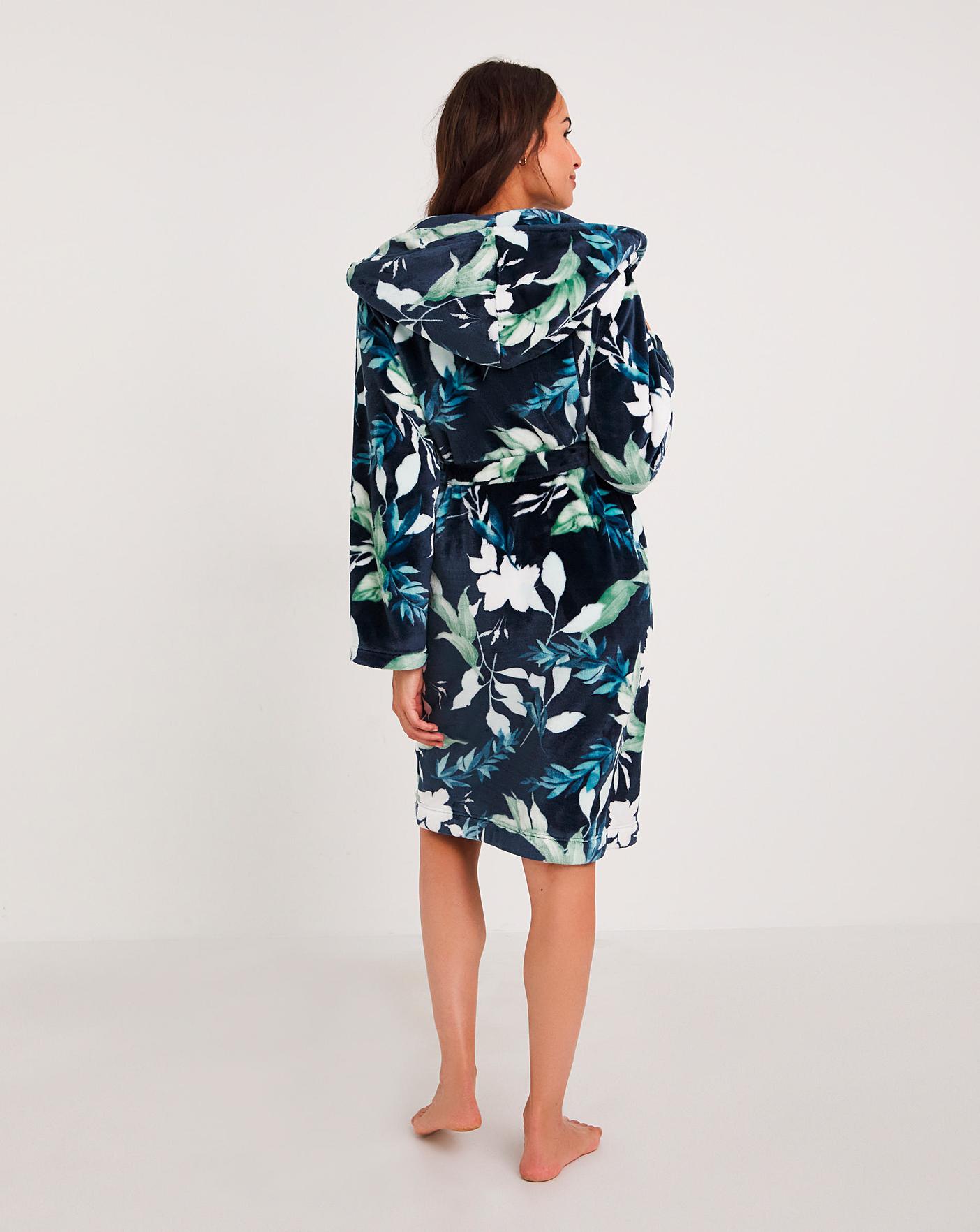  Pretty Secrets Floral Fleece Dressing Gown| Floral Print