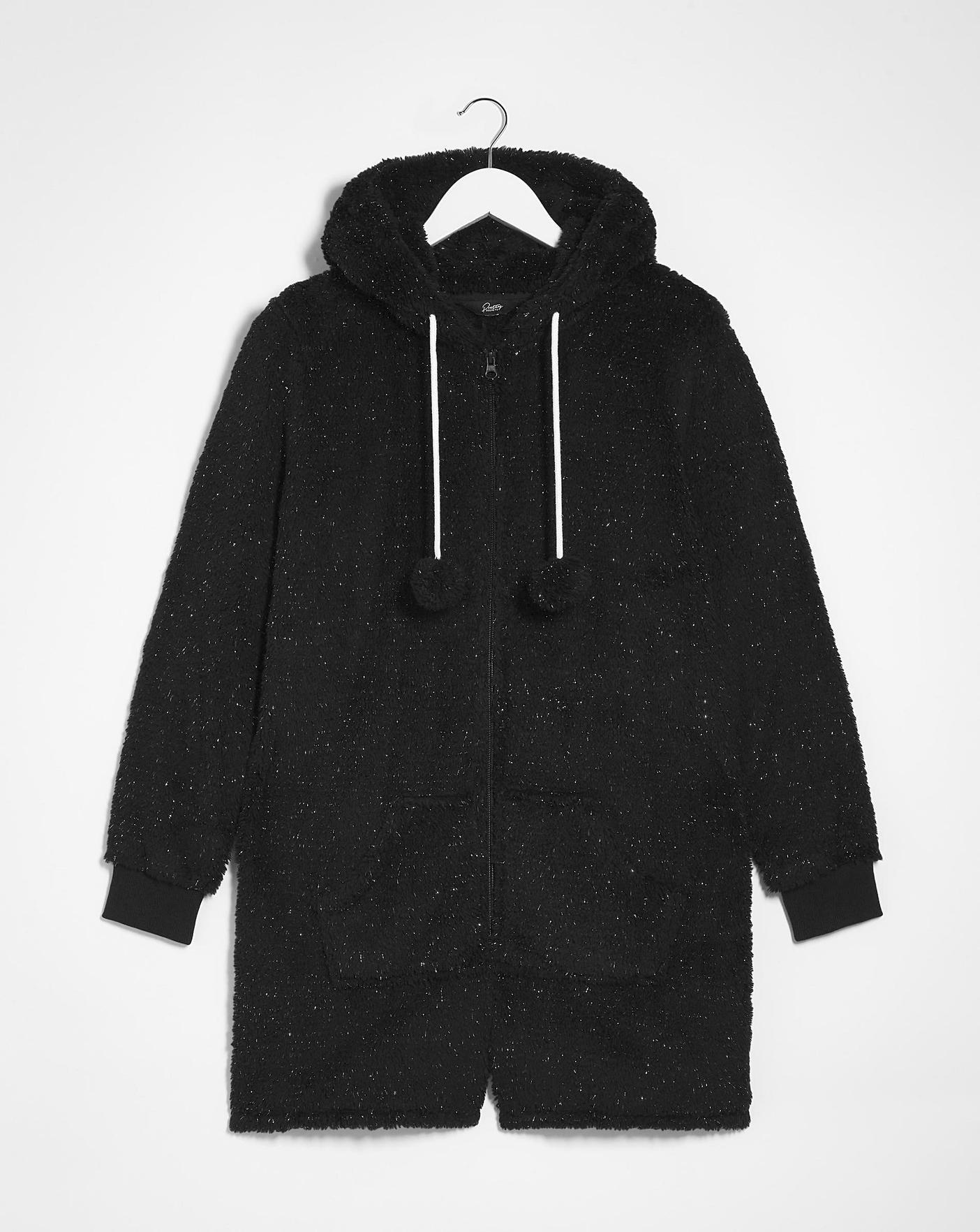  Pretty Secrets Glitter Short Onesie| Black