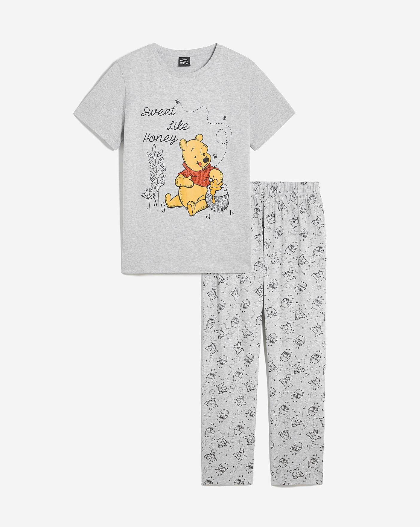 Disney Winnie The Pooh Pyjama Set| Grey