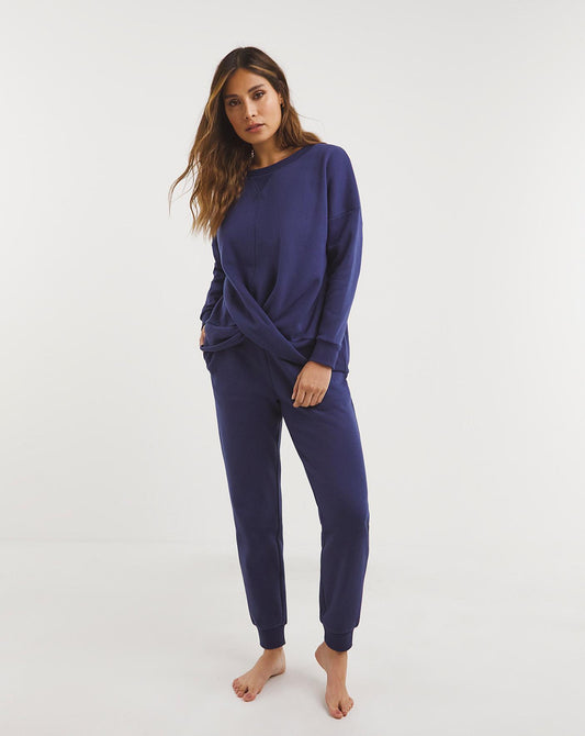  Luna Sweater Lounge Set| Navy