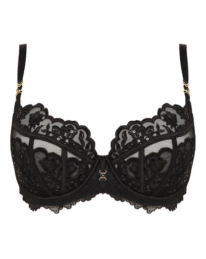  Ann Summers Icon DD+ Non Pad Plunge Wired Bra| Black