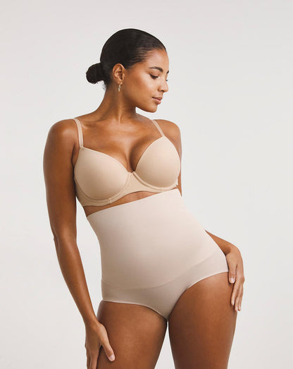  Miraclesuit Comfy Curves Firm Control Hi Waist Brief| Nude