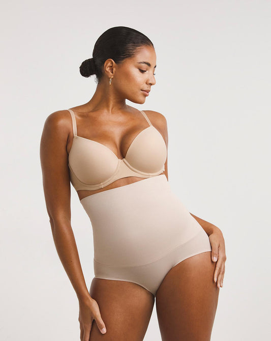  Miraclesuit Comfy Curves Firm Control Hi Waist Brief| Nude