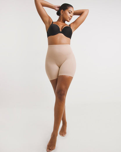  Naomi&Nicole Adjusts To You Firm Control Tummy Shaping Bike Pant| Nude