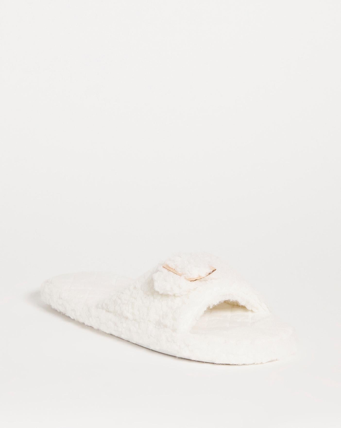  Mule Slipper With Buckle Detail EEE Fit