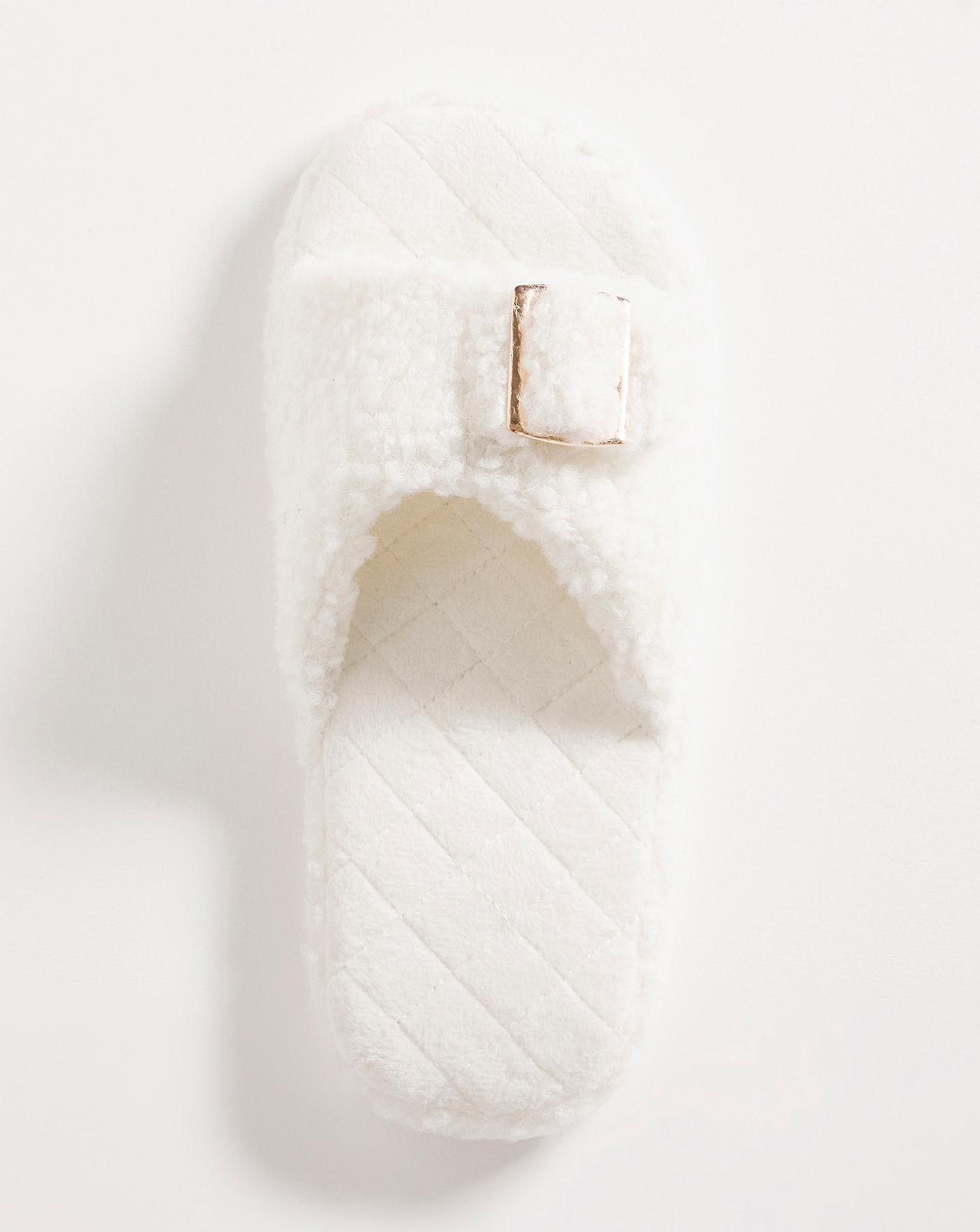  Mule Slipper With Buckle Detail EEE Fit