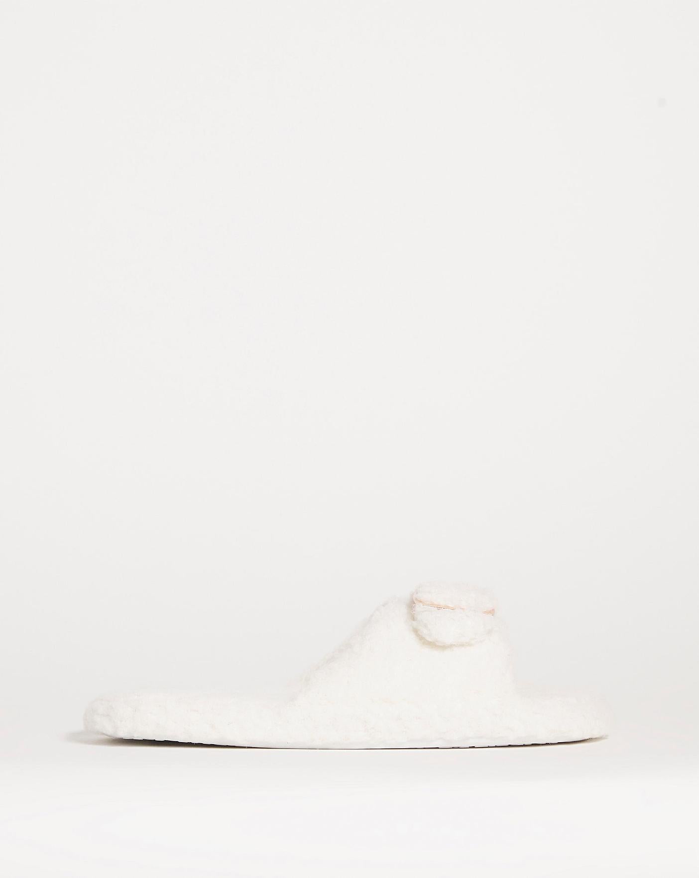  Mule Slipper With Buckle Detail EEE Fit