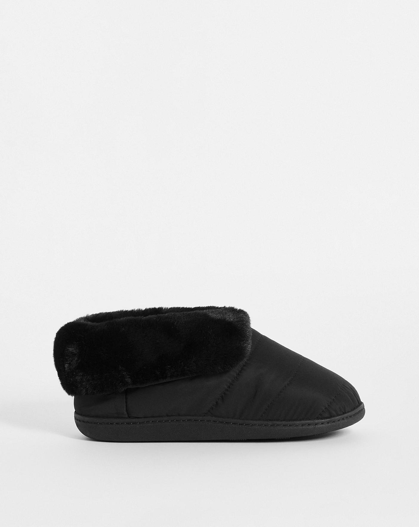  Boot Slipper EEE Fit| Black
