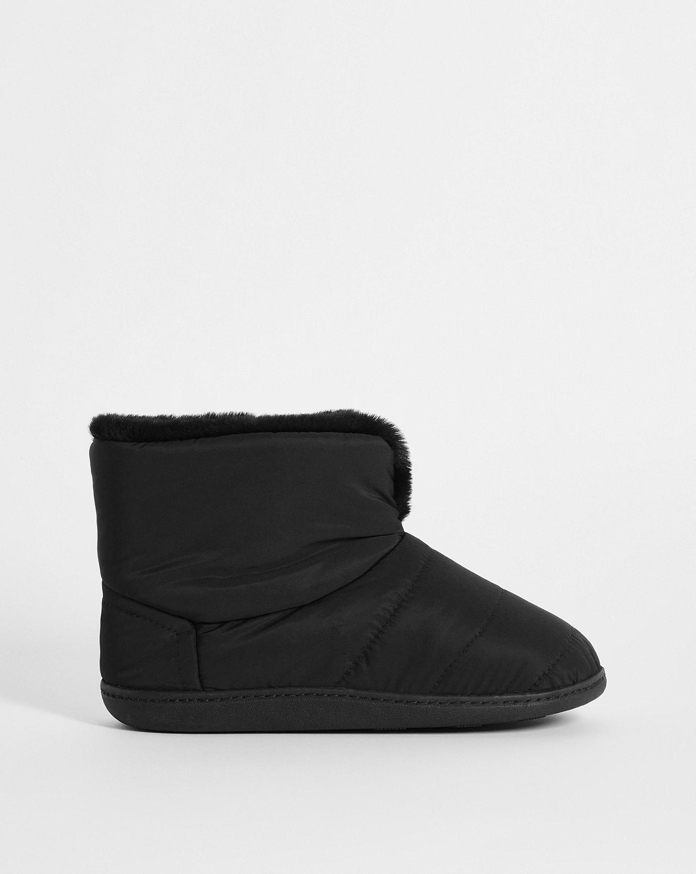  Boot Slipper EEE Fit| Black