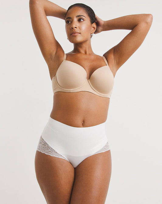  MAGIC Bodyfashion Firm Control Tummy Shaping Lace Brief| Snow White