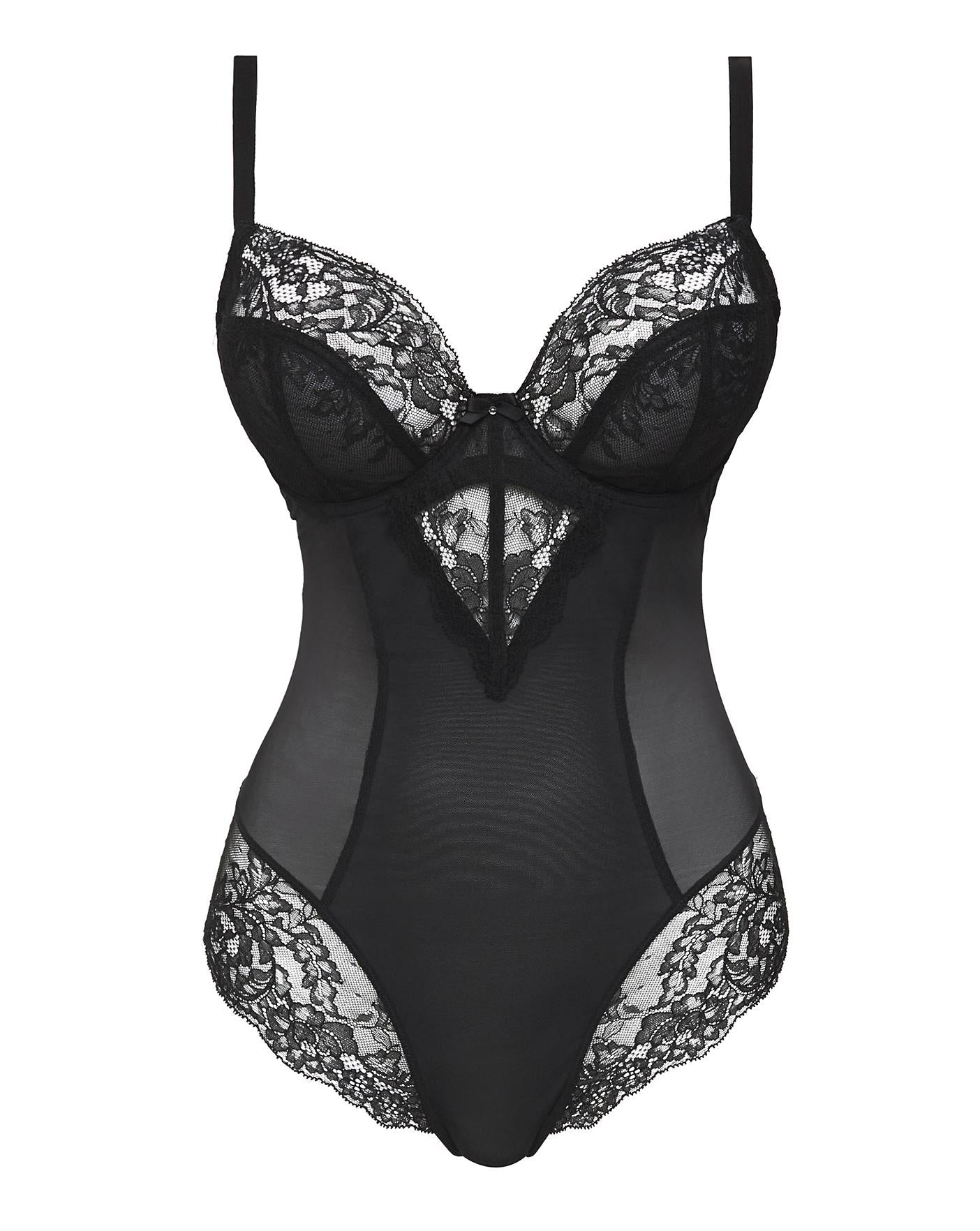  Panache Ana Non Pad Wired Bodysuit| Black