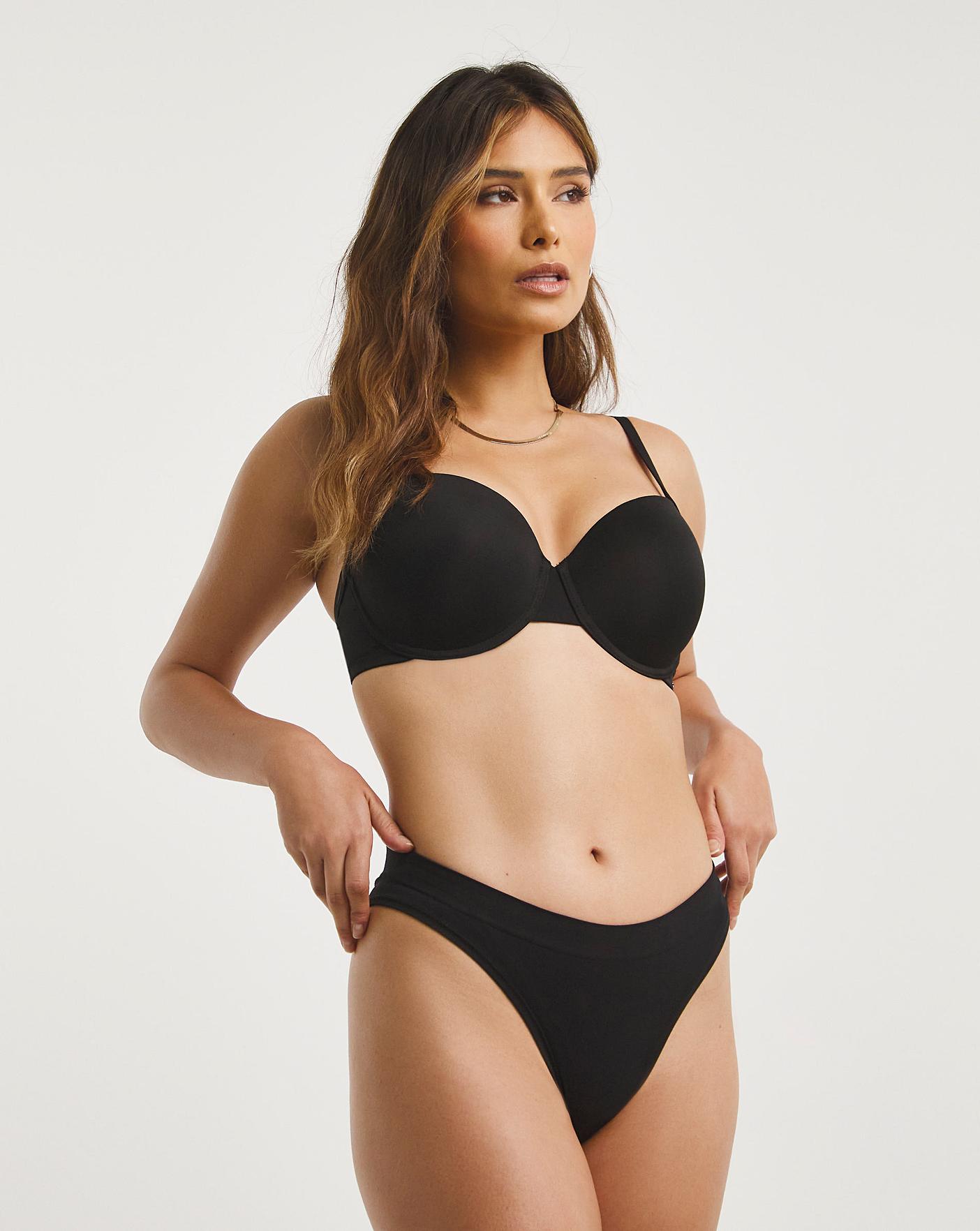  Boux Avenue DD+ Moulded Wired T-Shirt Bra| Black