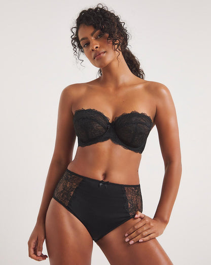  Pretty Secrets Ella Lace Black Multiway Wired Bra| Black