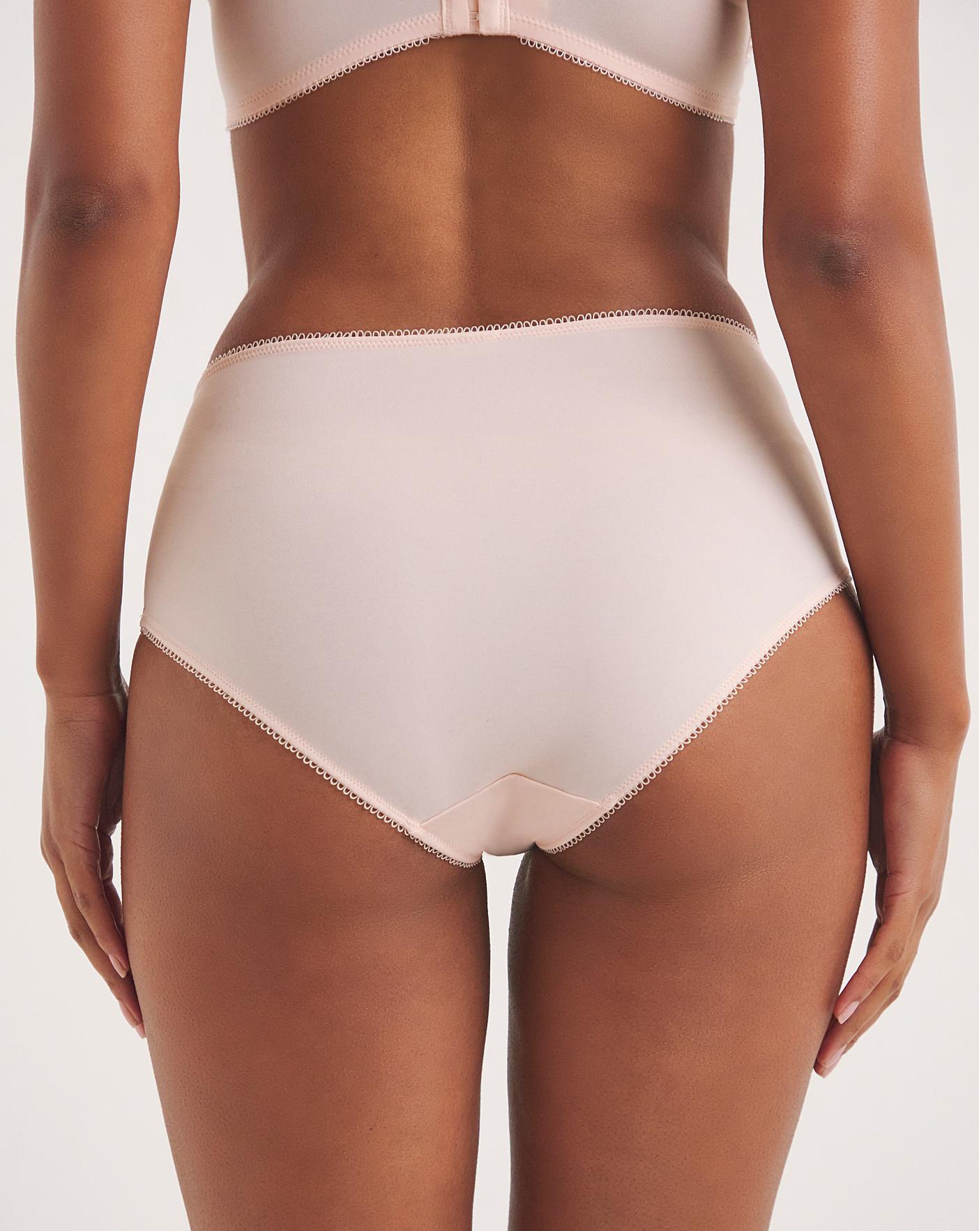  Pretty Secrets 2 Pack Ella Lace Briefs| Blush/White