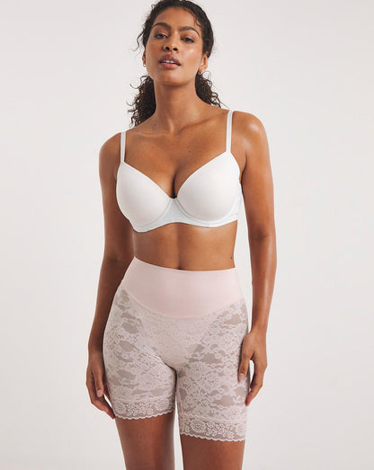  Maidenform Tame Your Tummy Firm Control Lace Shorts| SANDSHELL