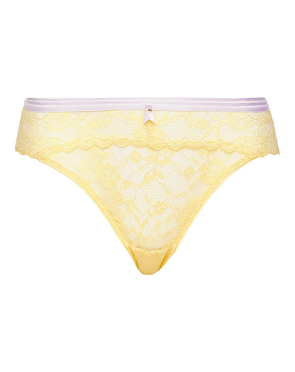  Freya Off Beat Lace Brief| Lemon