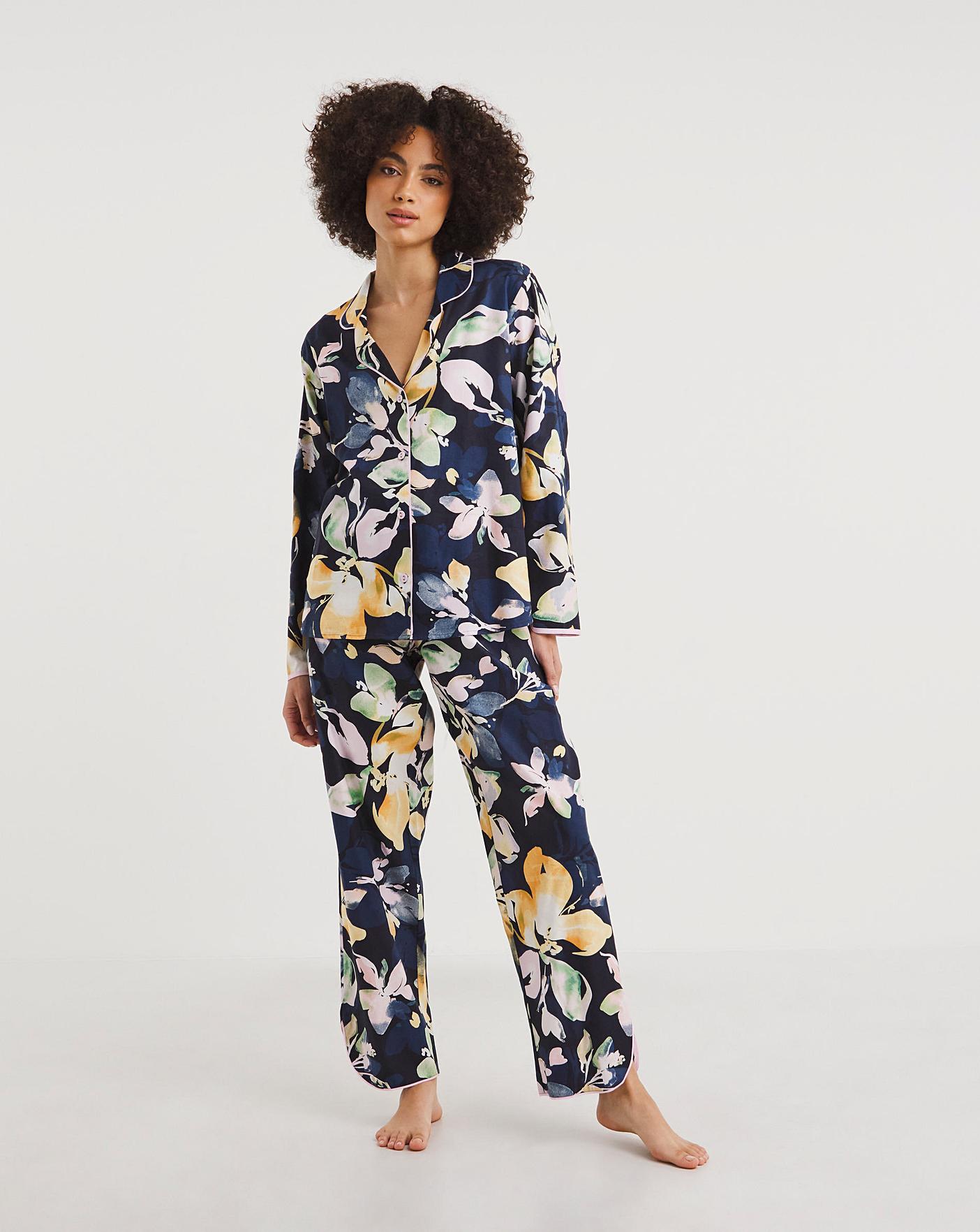  Cyberjammies Estelle Floral Print Pyjama Set| NAVY MIX
