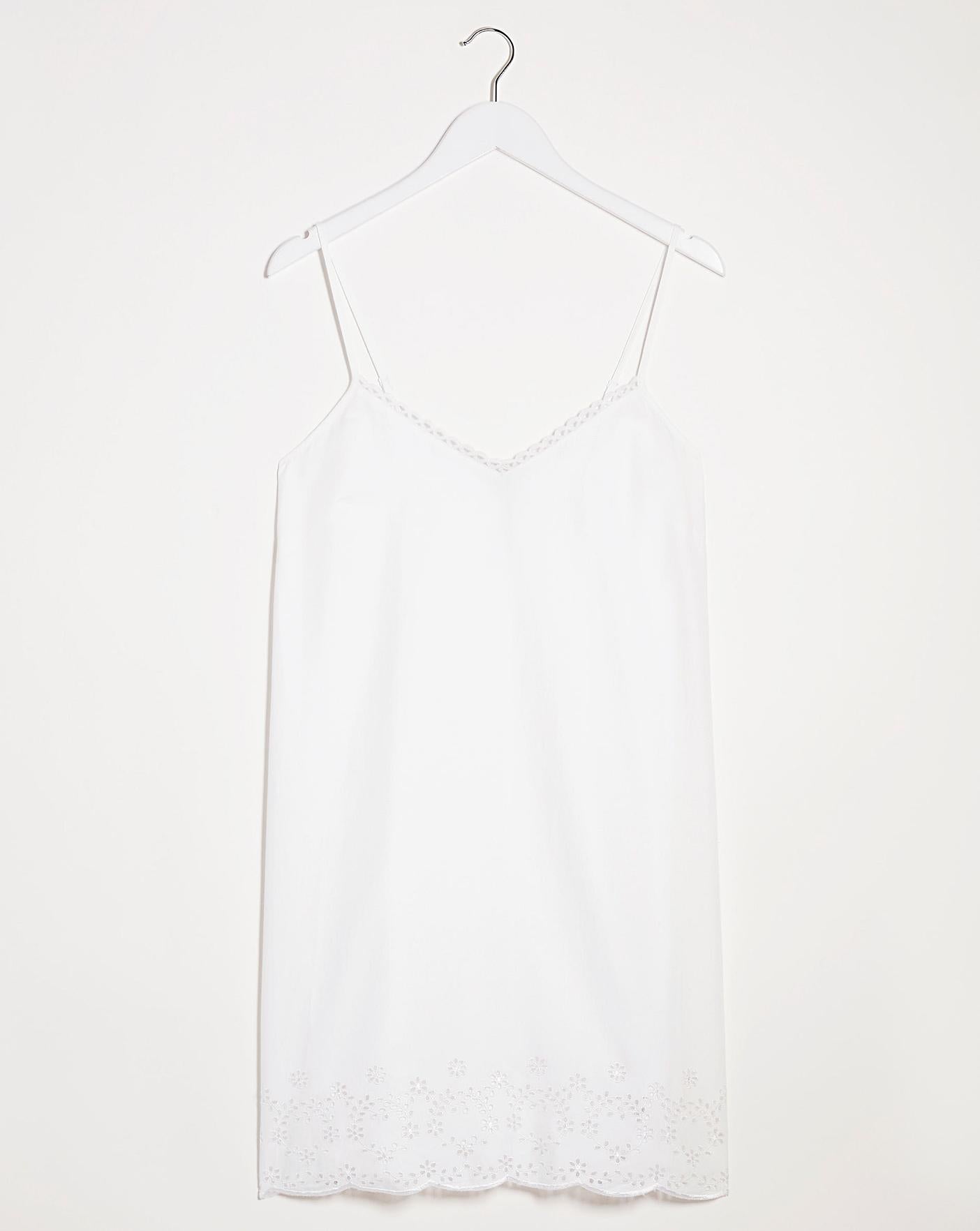  Cyberjammies Saskia Embroidered Strappy Chemise| White