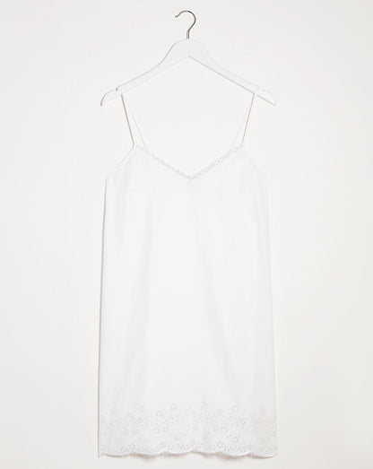  Cyberjammies Saskia Embroidered Strappy Chemise| White