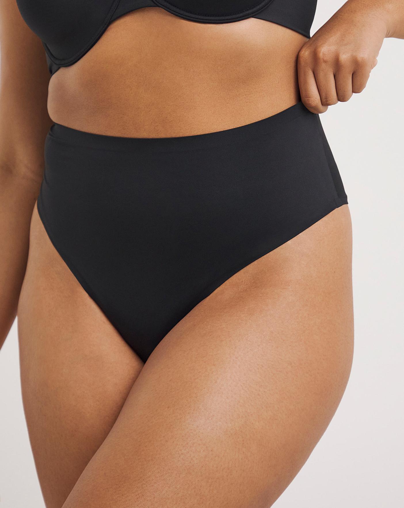  Invisible Solutions Deep Thong| Black