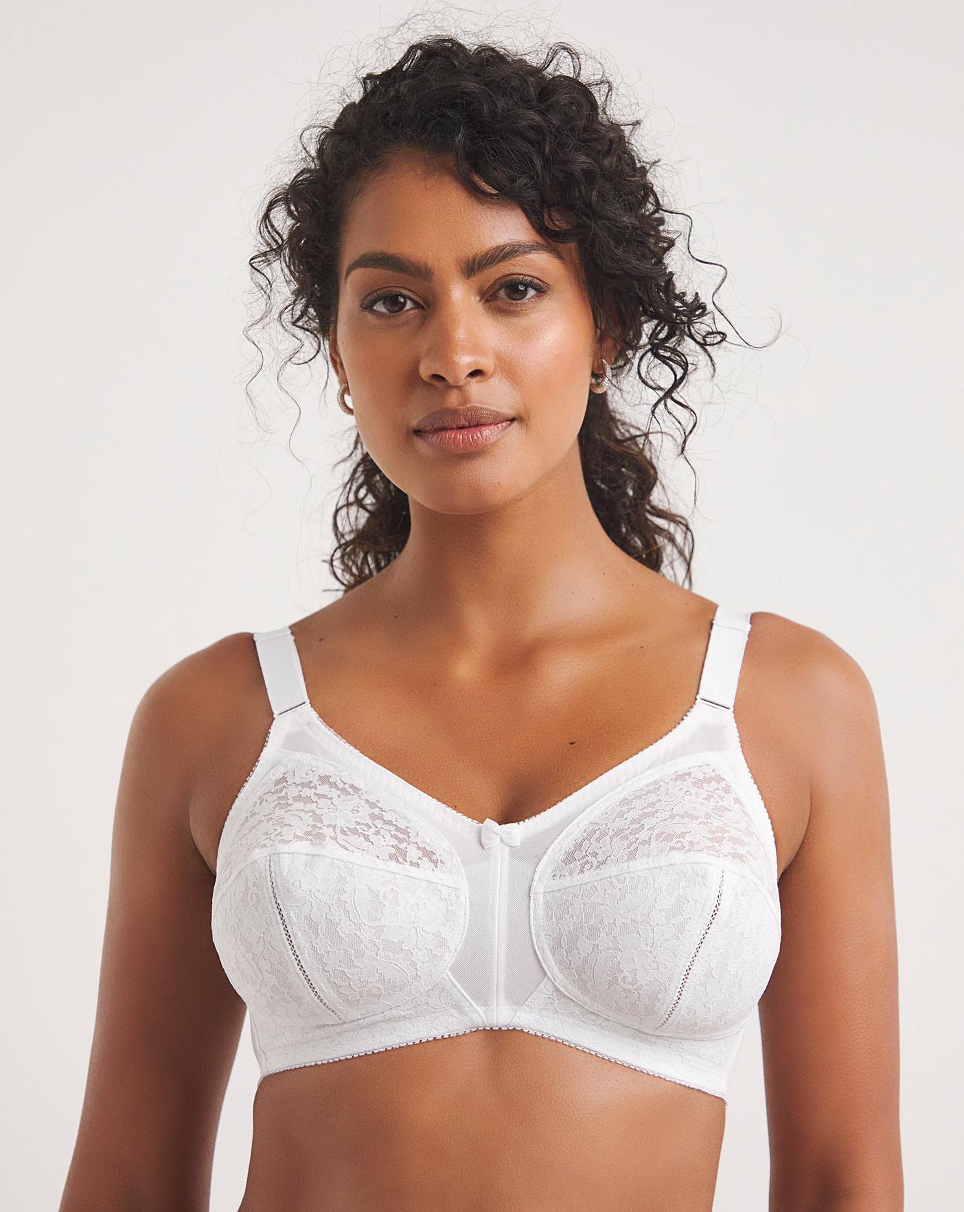  Pretty Secrets Dotty Full Cup Non Wired White Bra| White