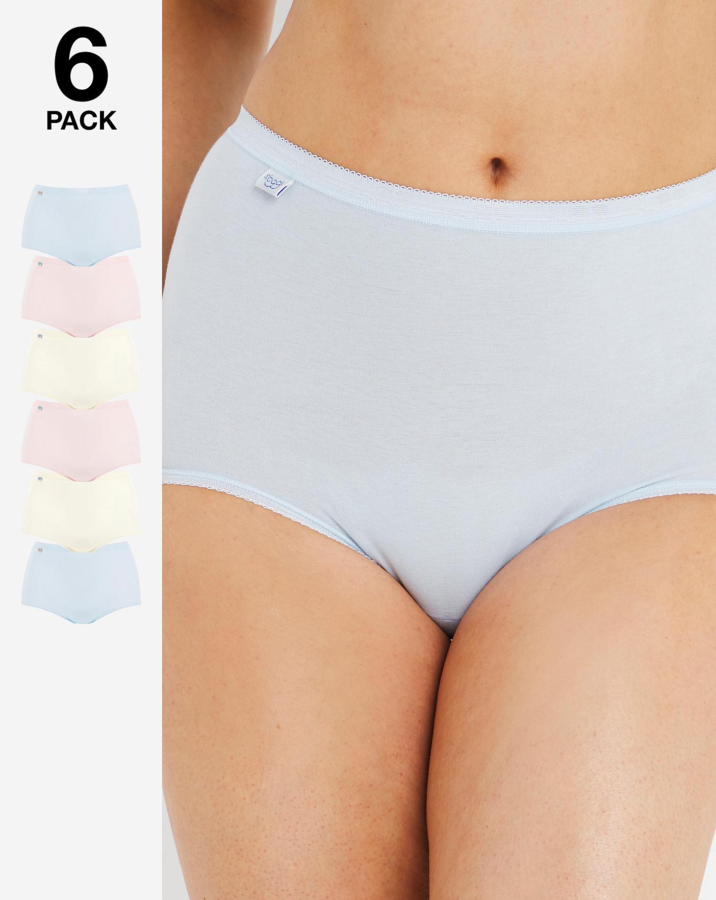  Sloggi 6 Pack Basic Maxi Briefs, Brights Or Pastels