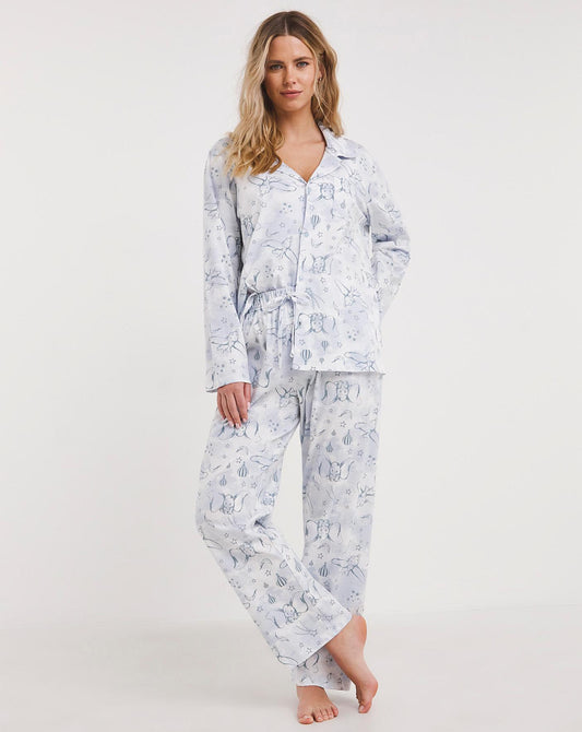 Disney Dumbo Button Through Pyjama Set| Light Blue