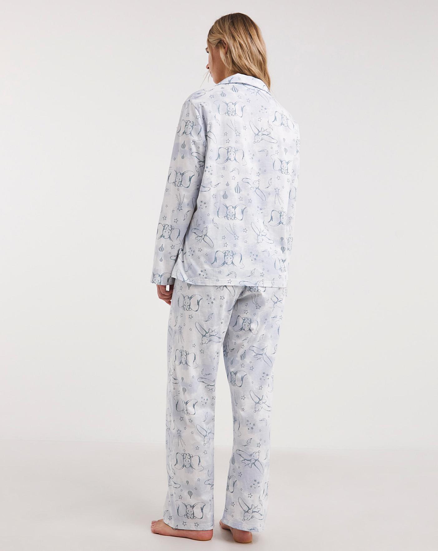 Disney Dumbo Button Through Pyjama Set| Light Blue