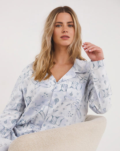 Disney Dumbo Button Through Pyjama Set| Light Blue