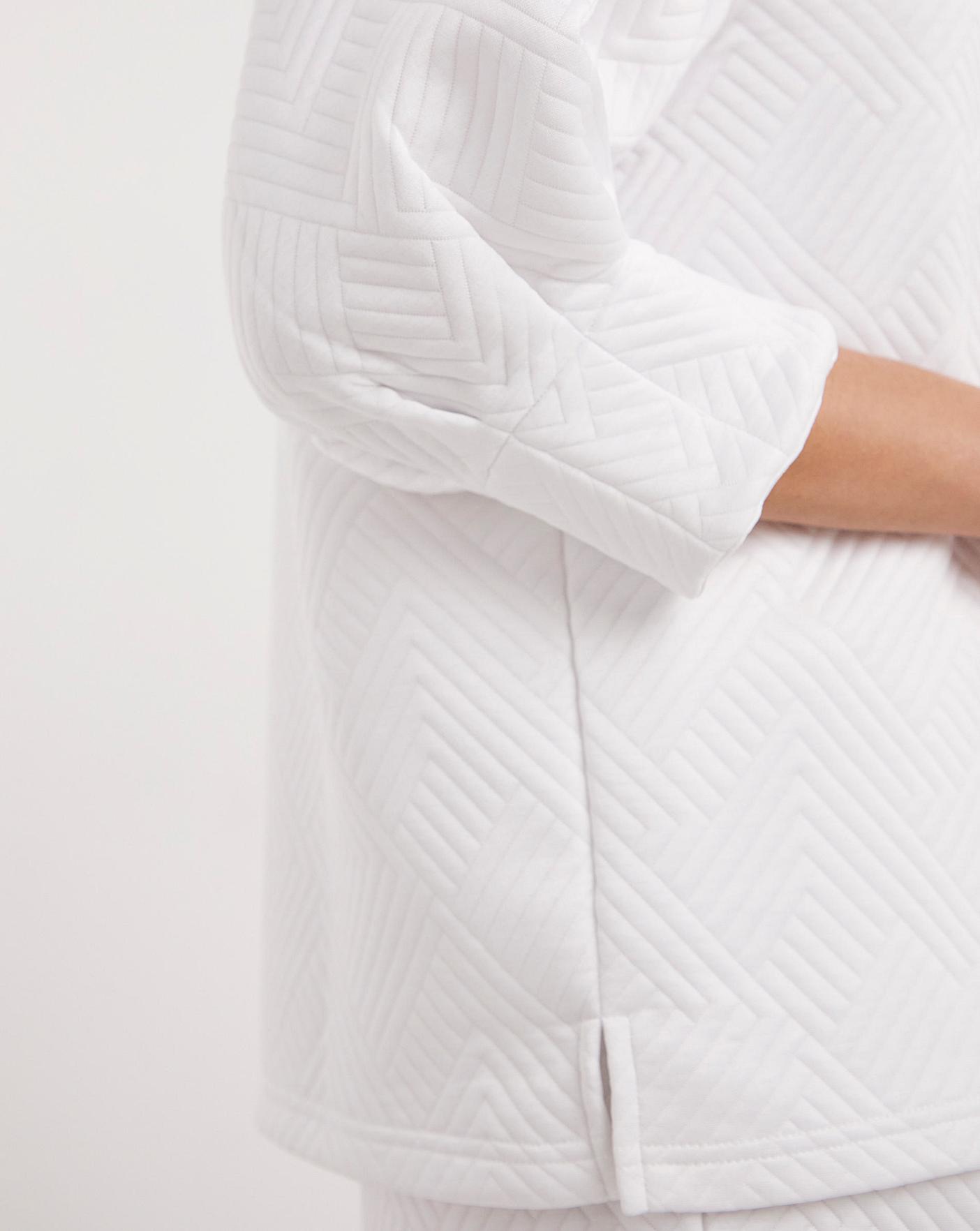  Pretty Secrets Quilted Lounge Short Set| White