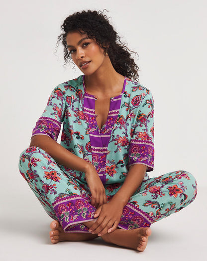  Joe Browns Boho Pyjama Set| Mint Purple