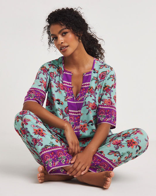  Joe Browns Boho Pyjama Set| Mint Purple