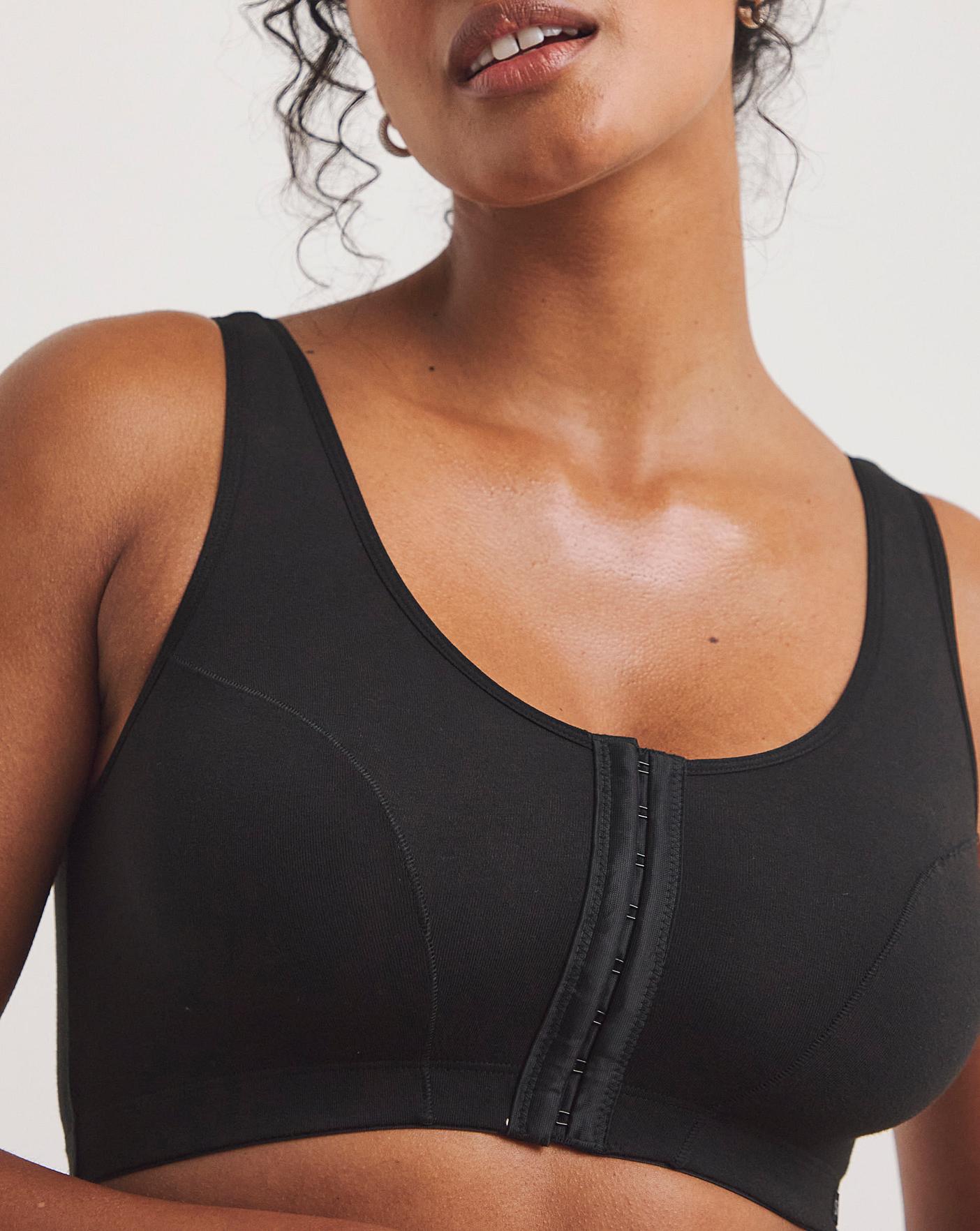 2 Pack Hook And Eye Cotton Rich Black/White Bras| White/Black