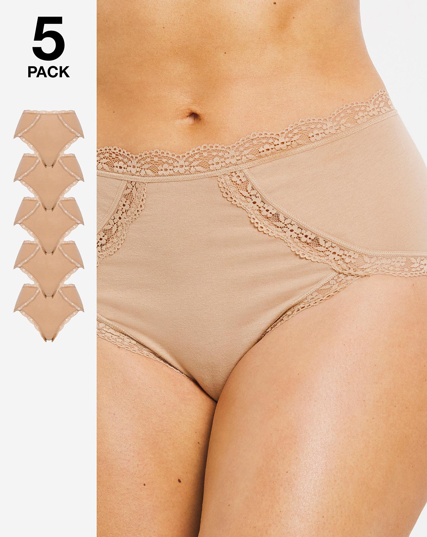  5 Pack Tulip Knickers| Almond