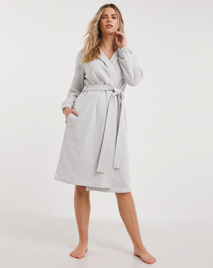 Simply Be Sweater Dressing Gown| Grey
