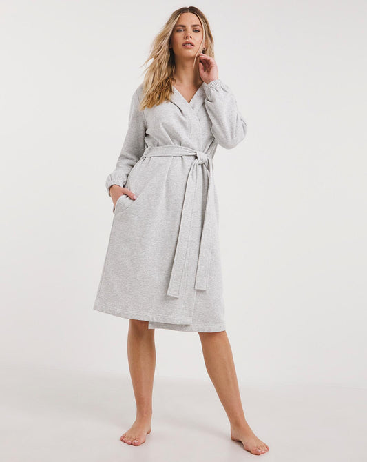 Simply Be Sweater Dressing Gown| Grey