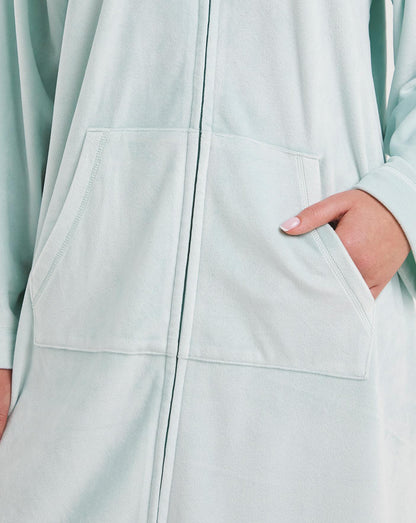  Pretty Secrets Hooded Zip Through Dressing Gown| Blue