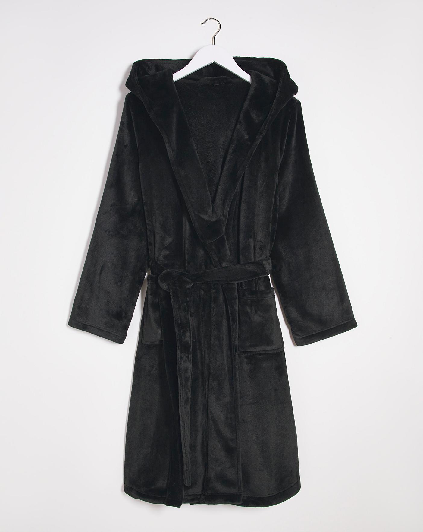  Pretty Secrets Supersoft Dressing Gown| Black