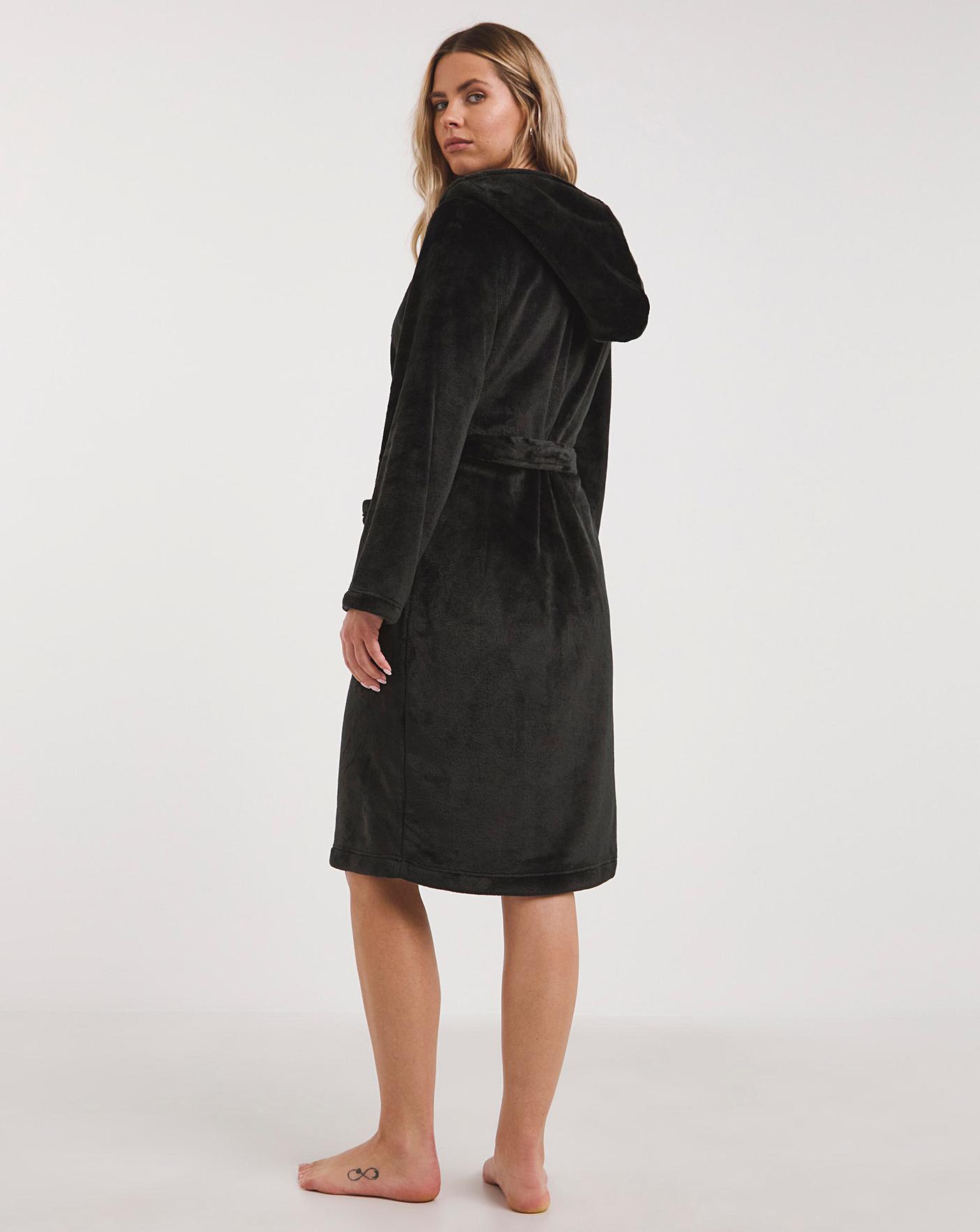  Pretty Secrets Supersoft Dressing Gown| Black