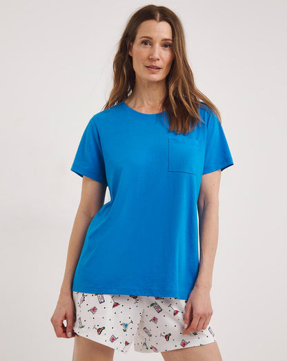  Pretty Secrets Value Pyjama Shortie Set| White Multi-coloured