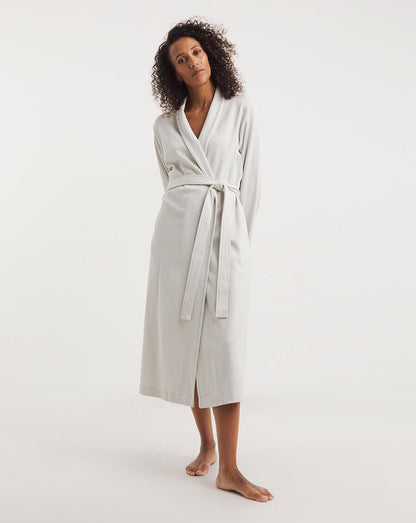  Pretty Secrets Cotton Waffle Dressing Gown| Light Grey