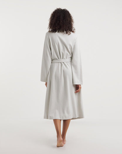  Pretty Secrets Cotton Waffle Dressing Gown| Light Grey