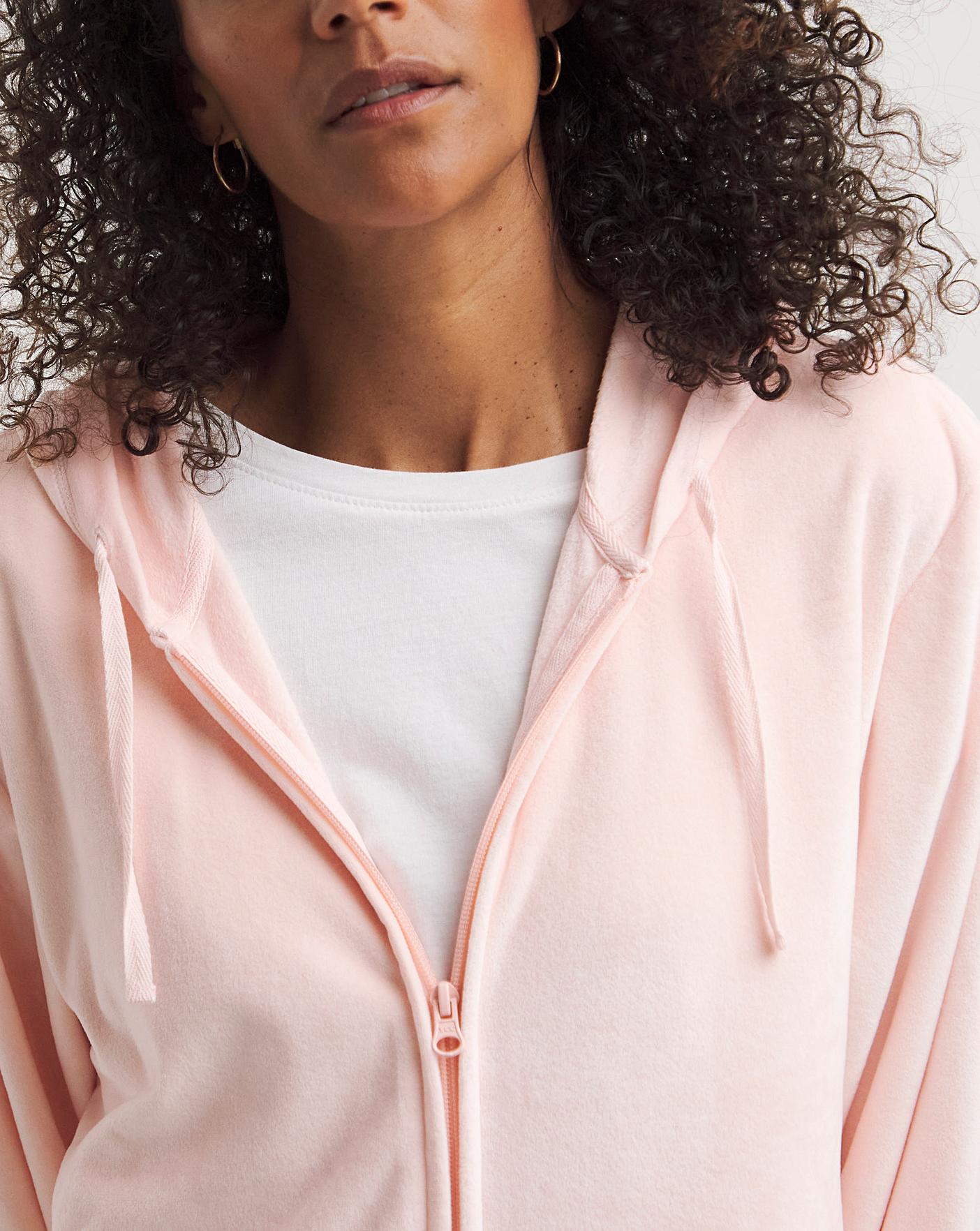  Pretty Secrets Hooded Zip Through Dressing Gown| Peach