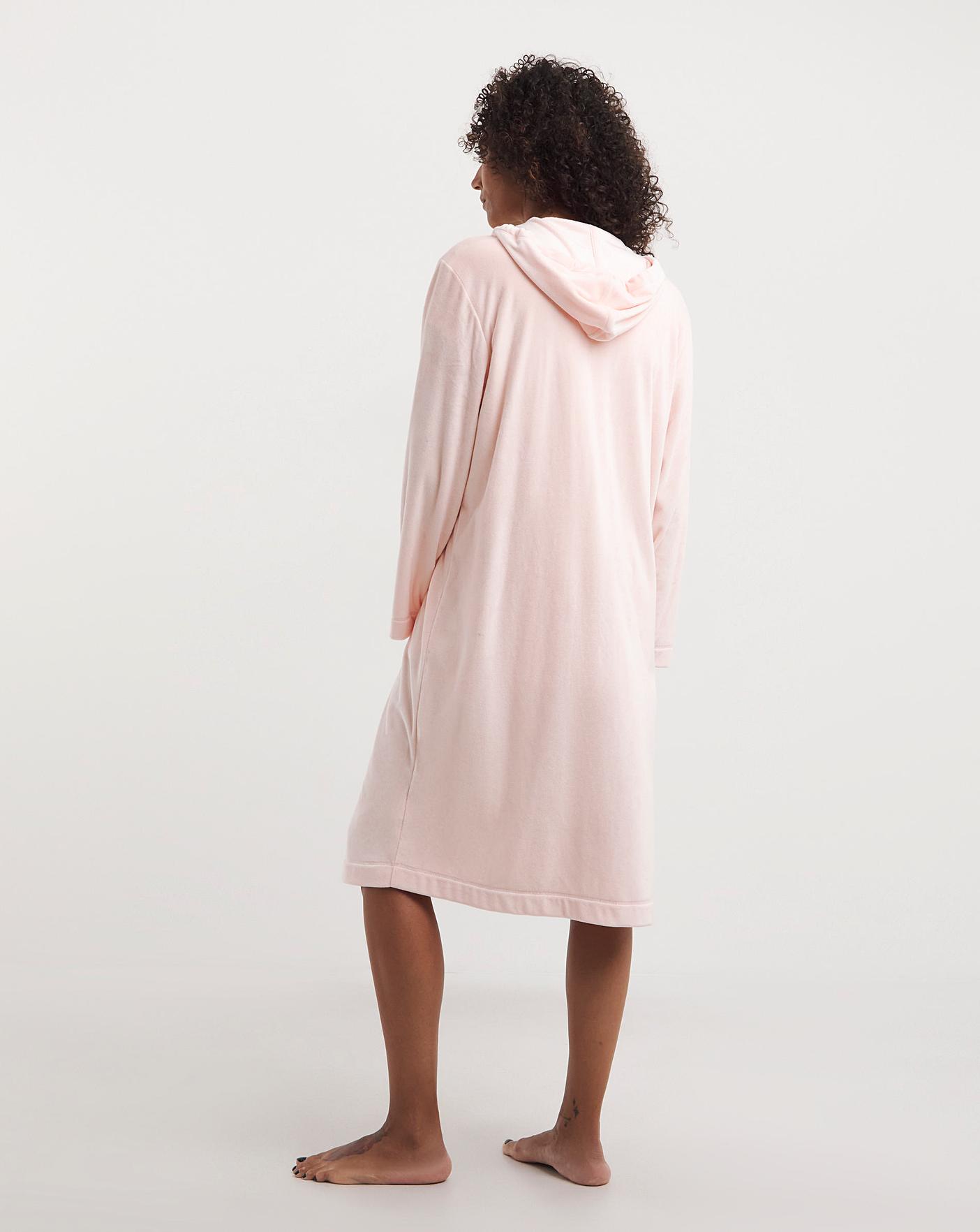  Pretty Secrets Hooded Zip Through Dressing Gown| Peach