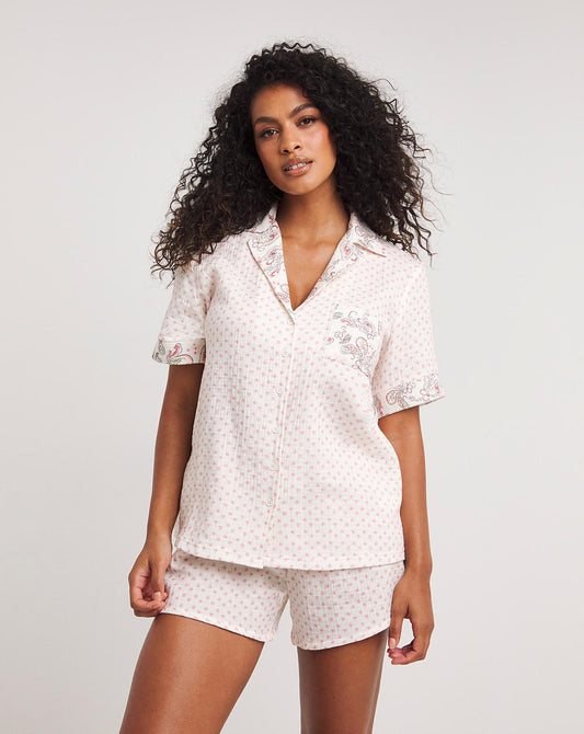  Earth Craft Cotton Tunic And Shortie Pyjama Set| Boho Print